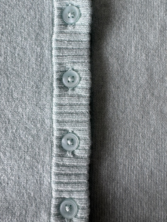 NWT! J. CREW Women’s Perfect cashmere cardigan Sky Mint Size Large 100% Cashmere - Picture 7 of 15